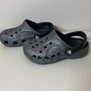 Boys size 12 sparkly crocs, worn once.